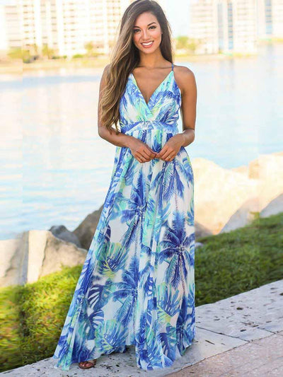 Sling Printed Maxi Dress