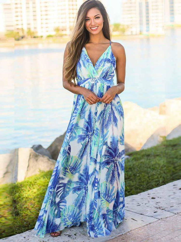 Sling Printed Maxi Dress