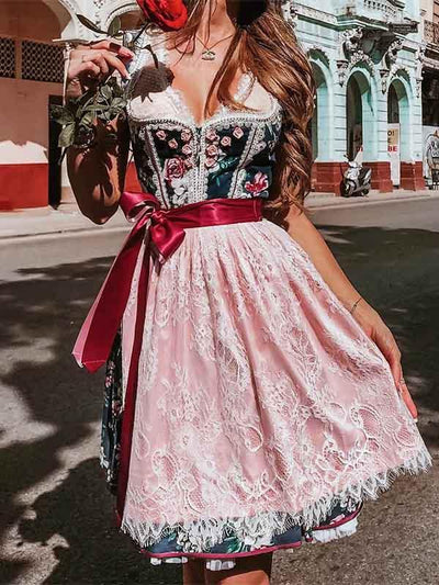 Ethnic Style Lace Dress