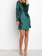 Lace-up Back Zip Dress