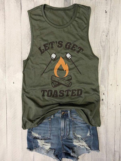 Let's Get Toasted Funny Camping Tee