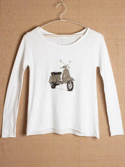 Leopard Scooter Pattern Top