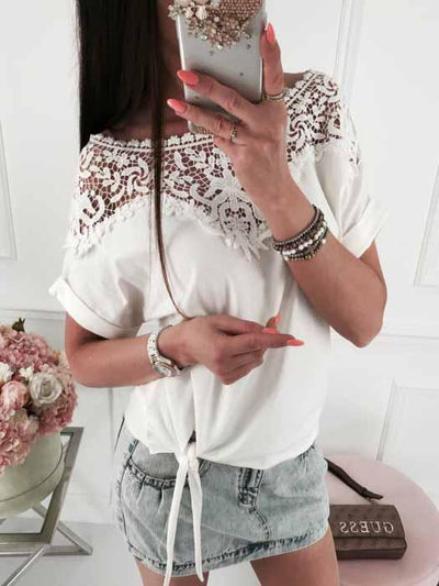 Lace Stitching Blouse