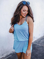 V-Neck Sling Casual Jumpsuit