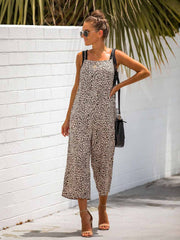 Leopard Print Relaxed Jumpsuit