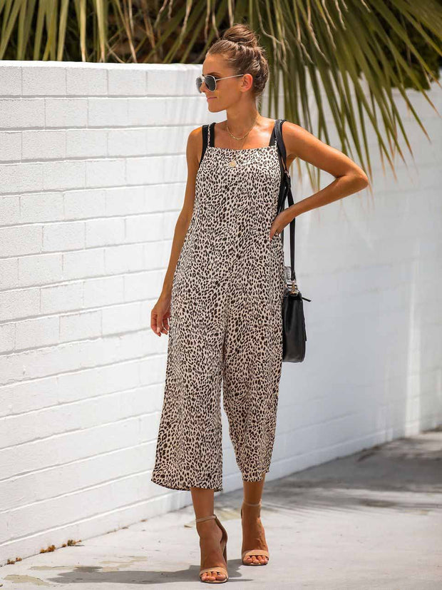 Leopard Print Relaxed Jumpsuit