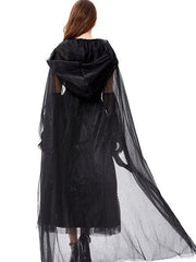 Lady Halloween Hell Goddess Black Dress Maxi Dress