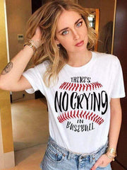 wiccous.com T-shirts White / S There‘s No Crying In Baseball T-shirts