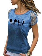 Mickey & Minnie Print Tee TOPS