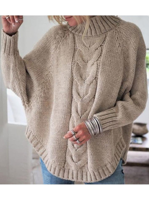 Loose Bat Wing Sleeve Knitted Sweater