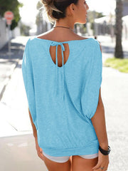 Mickey Mouse Hollow Out Bat Sleeve T-shirt