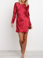 Lace-up Back Zip Dress