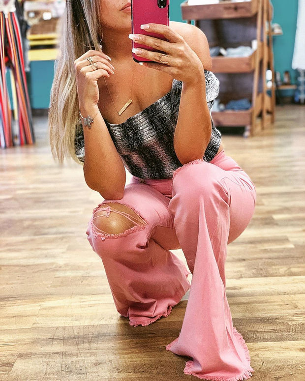Cowboy High Waist Bell Bottoms Jeans