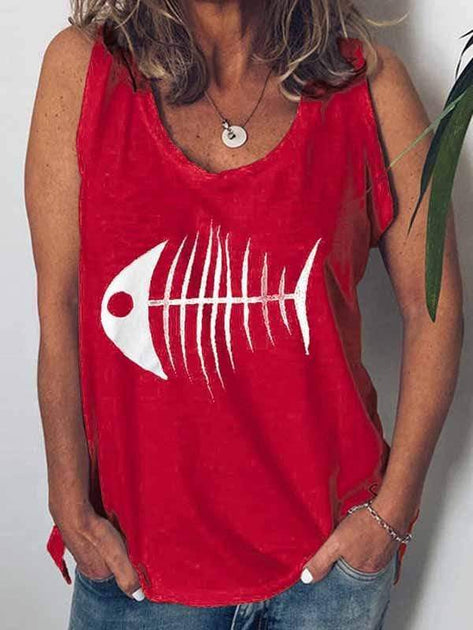 Fish Head Print Vest – 芒果國際集團有限公司