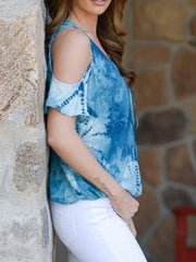 Tie-Dye Off-The-Shoulder Blouse