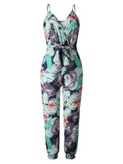 Tropical Leaf Printed Jumpsuit