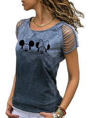 Mickey & Minnie Print Tee TOPS