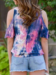 Tie-Dye Off-The-Shoulder Blouse
