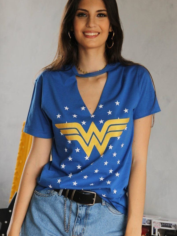 Wonder Woman blue T-shirt TOPS