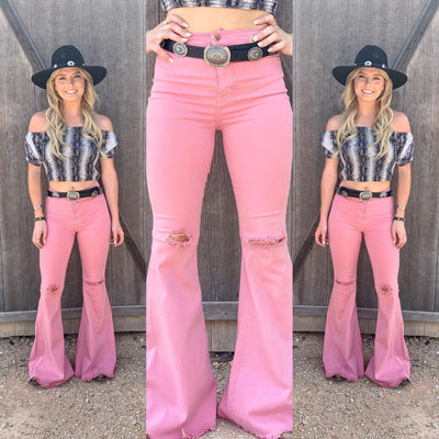Cowboy High Waist Bell Bottoms Jeans