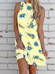 Sleeveless Floral Mini Dress