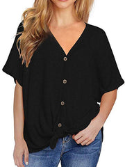Waffle Knit Loose Bat Wing Tunic Blouses