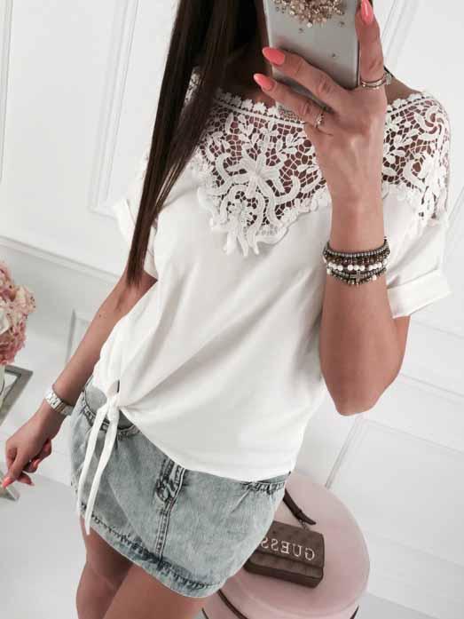 Lace Stitching Blouse