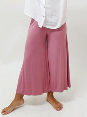 Plain Loose Culottes Pants