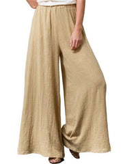 Cotton Linen Loose Thin Wide Leg Pants
