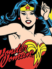 Wonder Woman printing Slim dress