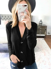 Fashion Button Sweater Coat