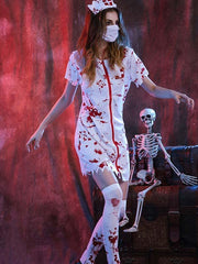 Men Women Halloween Vampire Nurse Plays Costume