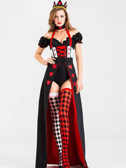Lady Red Heart Queen Halloween Uniform Costume