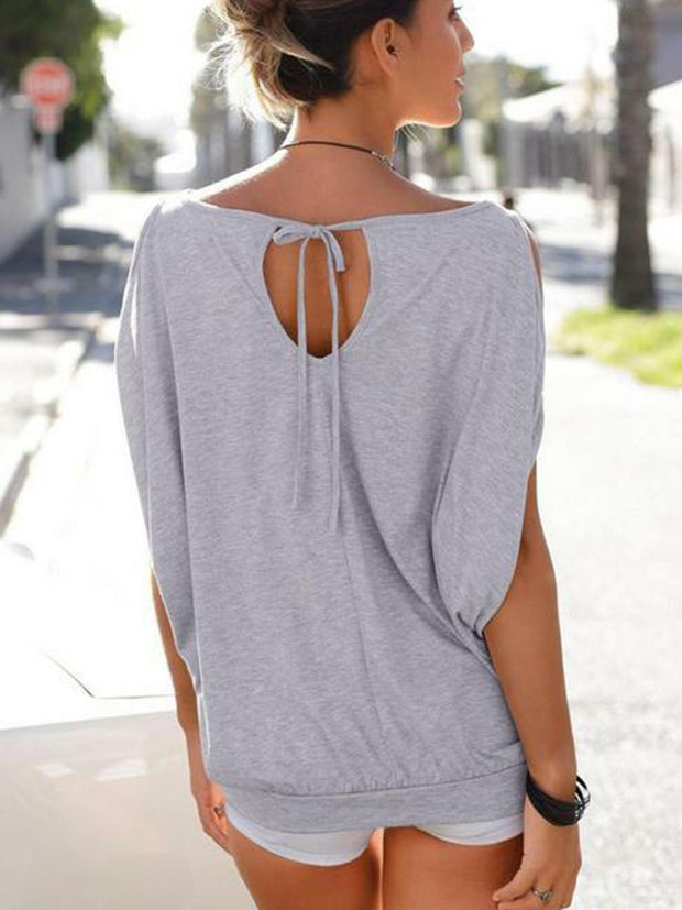 Mickey Mouse Hollow Out Bat Sleeve T-shirt