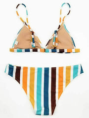 wiccous.com Bikini Rainbow / S Rainbow Striped Print Bikini